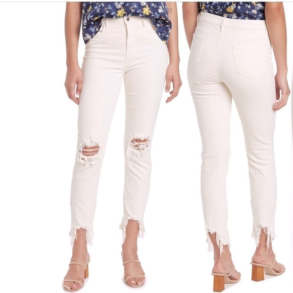 NEW L’AGENCE High Line High Rise Skinny Jeans Vintage White Size 26 - Picture 1 of 7